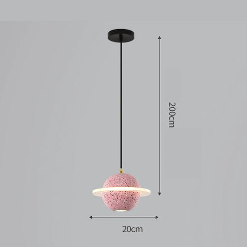 Planet resin pendant light for modern interior decor - vue 17 sur 18