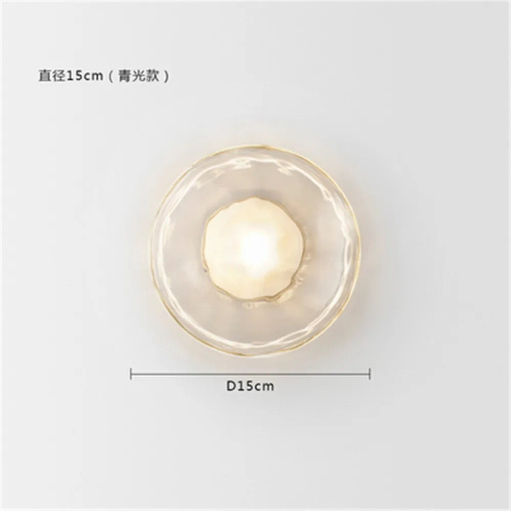 Glass design wall light for elegant modern decor - vue 9 sur 10