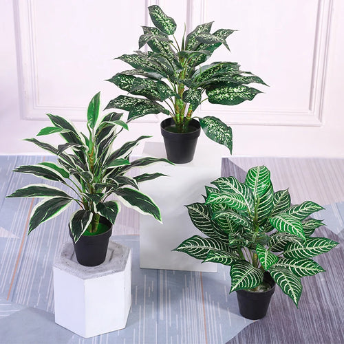Tropical artificial monstera plant bouquet for interior decoration - vue 7 sur 9