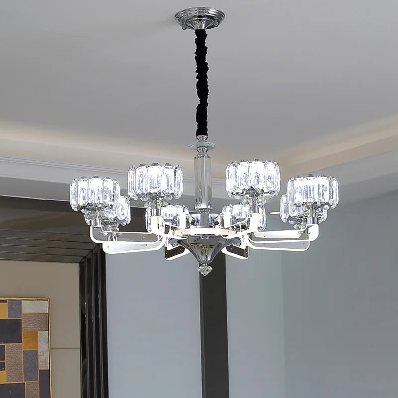 Modern luxury crystal chandelier for elegant interior decor