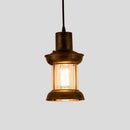 American vintage glass pendant light for café and restaurant
