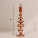 Glass candle holders for festive table decoration