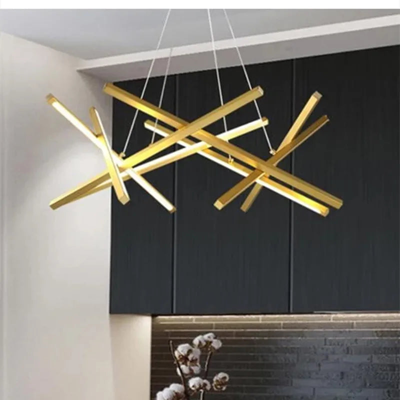 Modern LED chandelier minimalist design for elegant interior