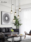 Creative Nordic glass pendant light for restaurants and shops