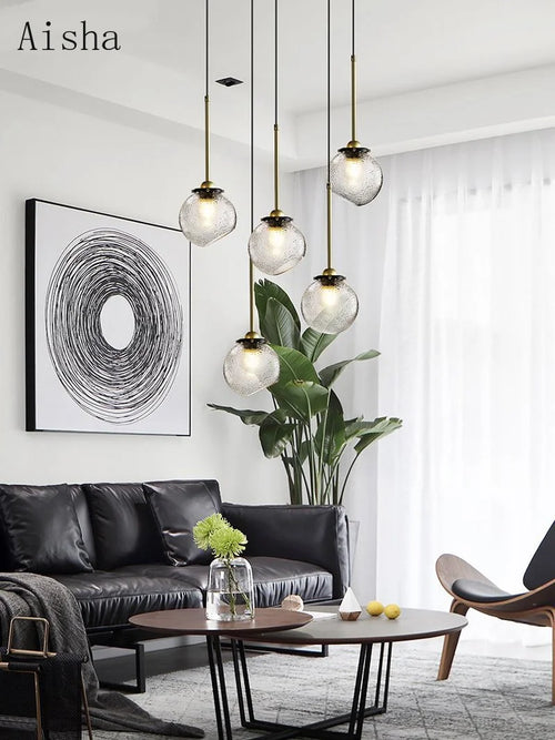 Creative Nordic glass pendant light for restaurants and shops - vue 4 sur 10