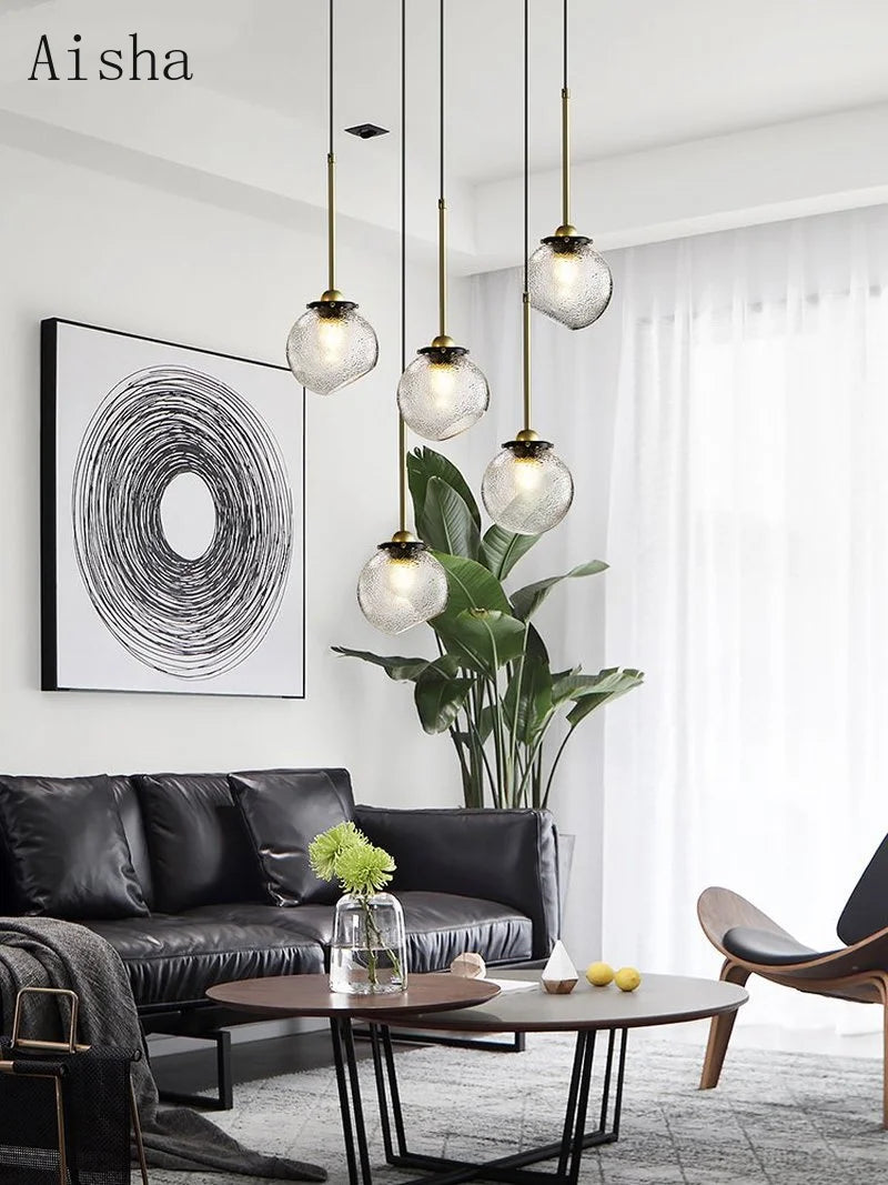 Creative nordic glass pendant light for café and restaurant - vue 3 sur 10