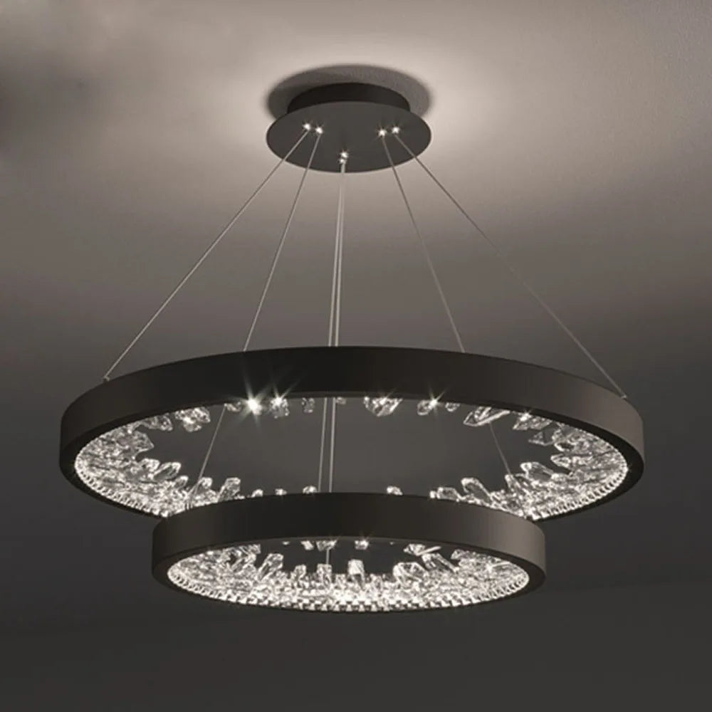 Modern crystal designer chandelier for stylish interiors - vue 5 sur 20