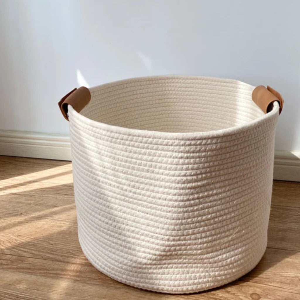 rope storage basket for toys and baby clothes - vue 10 sur 10