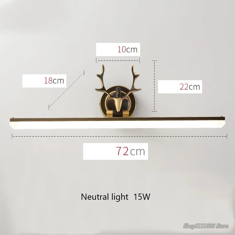 Waterproof LED light for nordic bathroom mirror