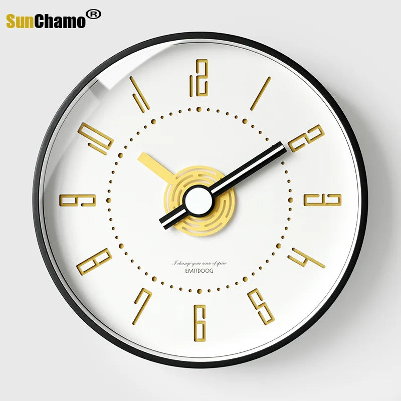 creative silent quartz wall clock for indoor use