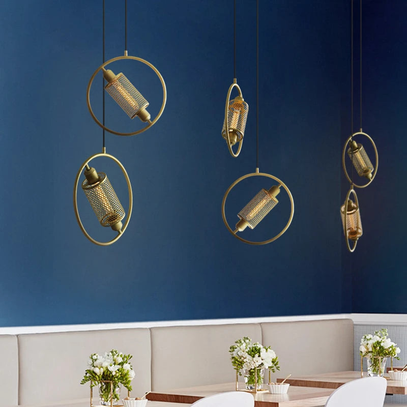 Creative decorative postmodern iron pendant light with industrial style