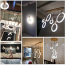 Loft style LED pendant chandelier for staircase