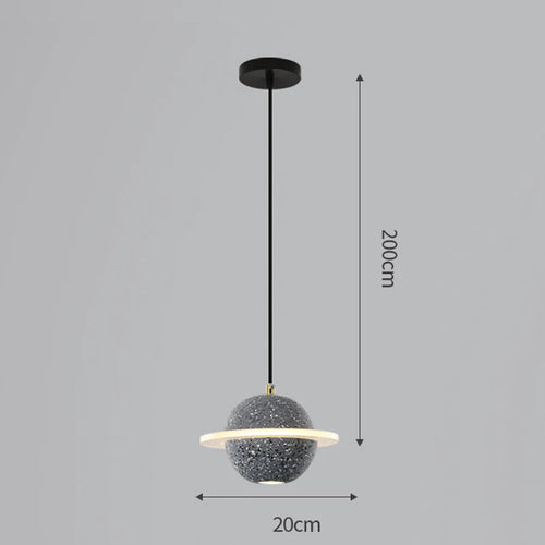Planet resin pendant light for modern interior decor - vue 15 sur 18