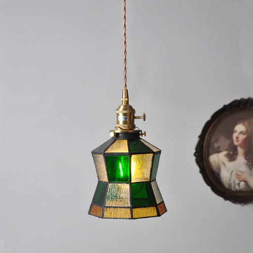 Retro glass pendant light for bar and restaurant decor - vue 9 sur 14