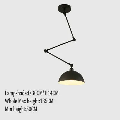Foldable nordic aluminium pendant light with long LED arm - vue 10 sur 17