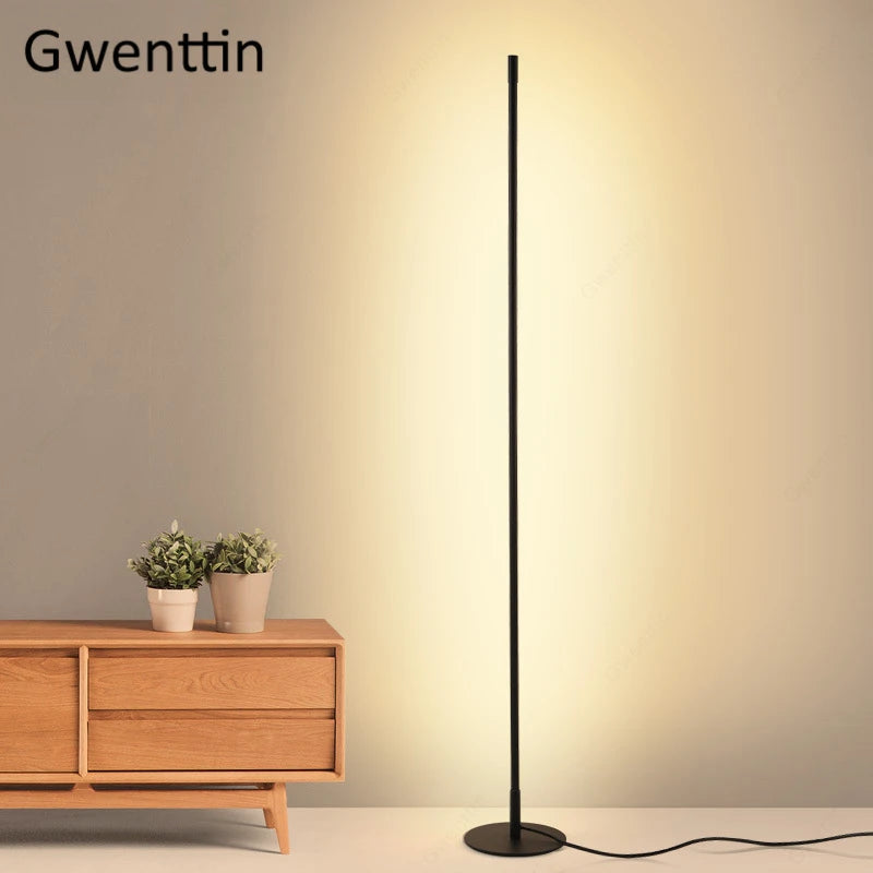 Minimalist nordic style LED floor lamp for elegant interiors