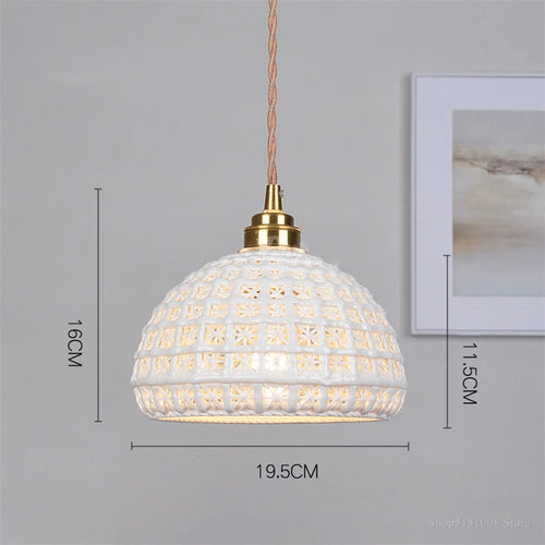 Modern ceramic LED pendant light for home decoration