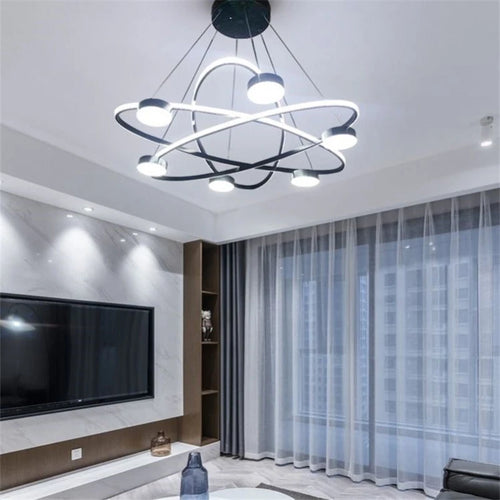 Post-modern LED pendant in Nordic acrylic design - vue 4 sur 8