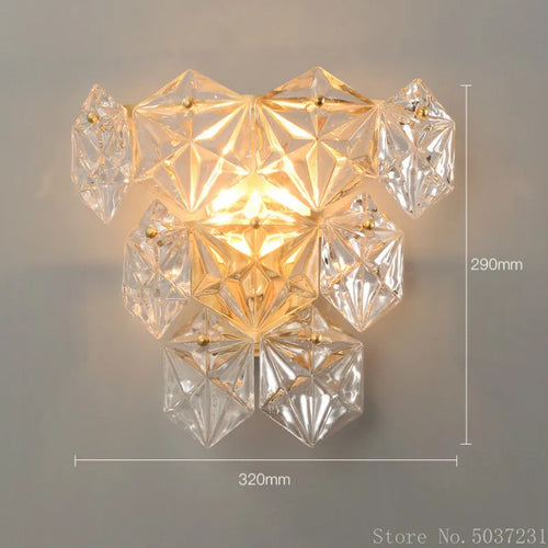 Luxury crystal wall light modern decorative design - vue 5 sur 7