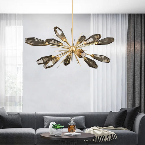 Creative post-modern minimalist elegant glass chandelier - vue 3 sur 8