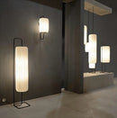 Artistic silk floor lamp for modern interiors
