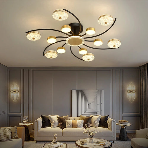 Modern creative acrylic ceiling light for indoor lighting - vue 4 sur 9