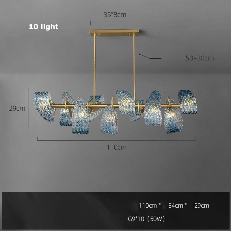 Art deco copper and blue glass wall light with elegant design - vue 12 sur 14