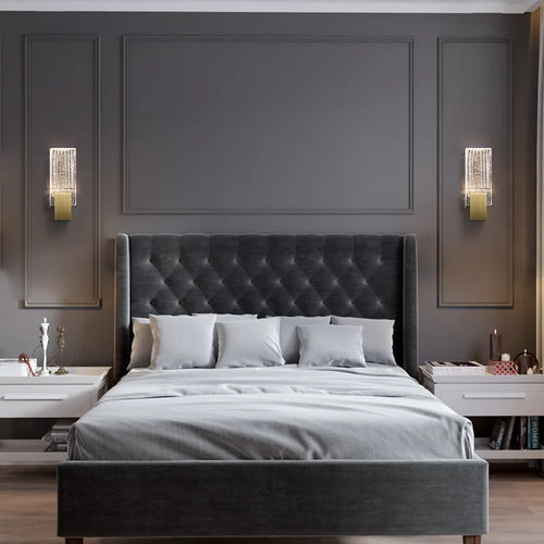 Modern minimalist crystal wall light for study and relaxation - vue 3 sur 7