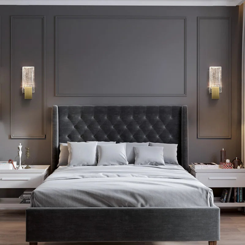 Modern minimalist crystal wall light for study and relaxation - vue 3 sur 7