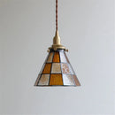Vintage brass and glass pendant light for kitchen