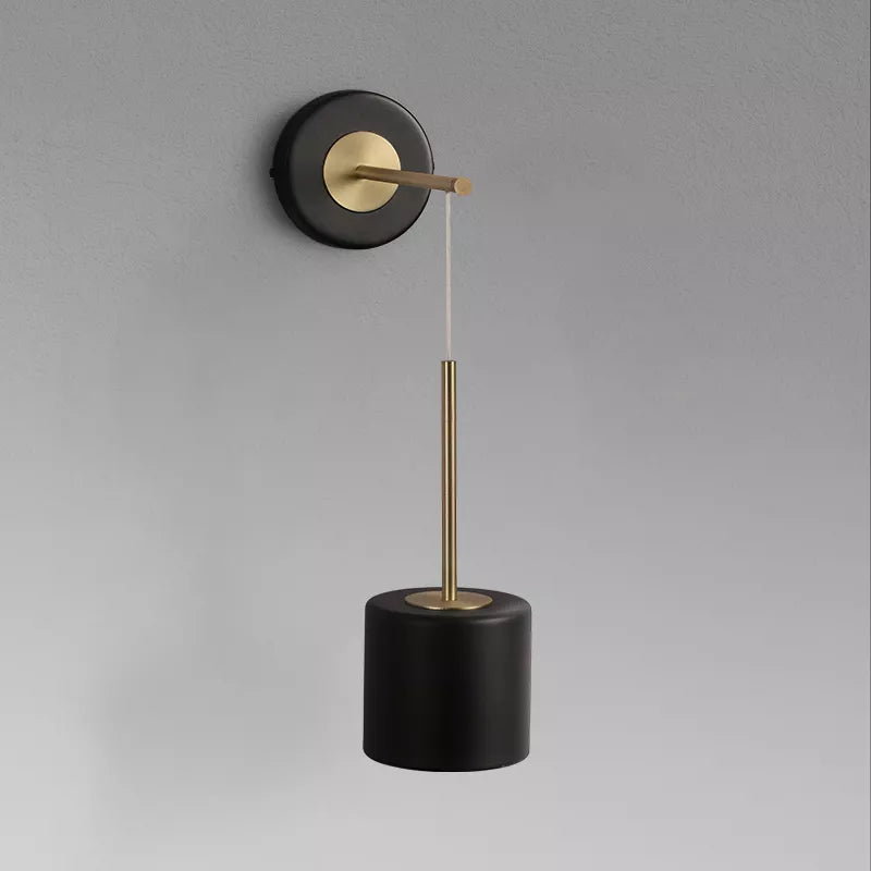 Aisilan luxury hanging wall light in black and gold 5W LED for bedroom and study