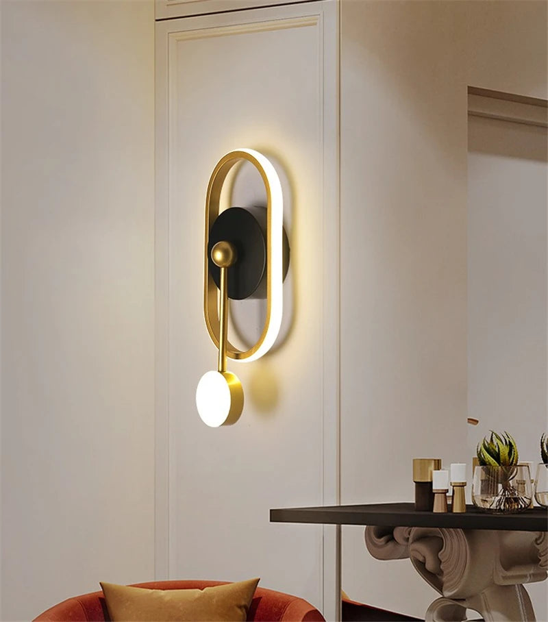 Led wall light for modern indoor lighting
