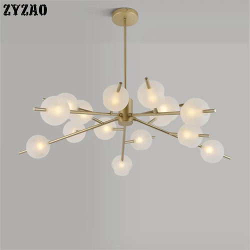 Modern glass pendant light for elegant interior decor - vue 2 sur 12