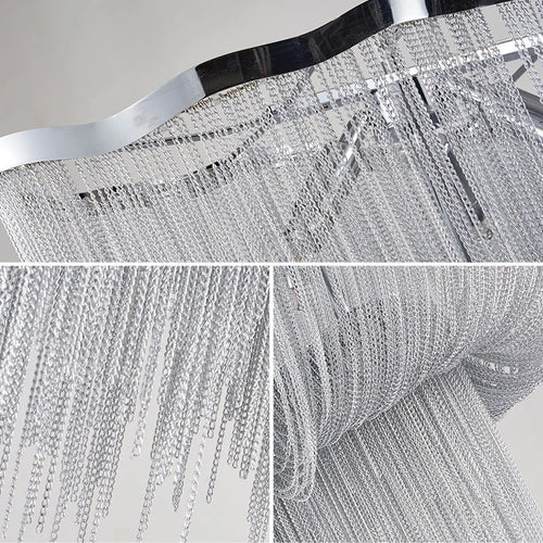 Modern aluminium tassel pendant light for decorative indoor lighting - vue 5 sur 8