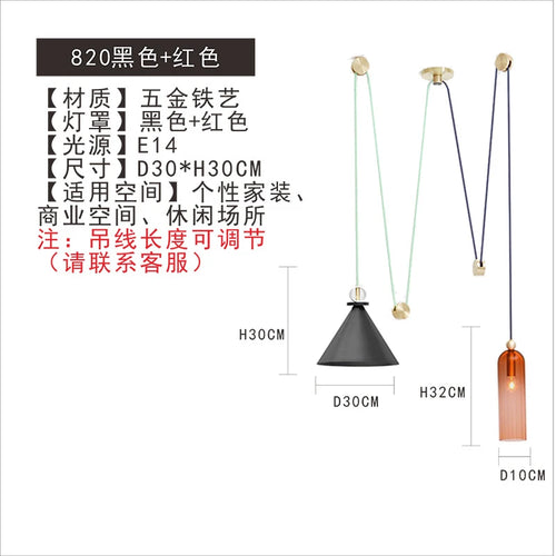 Glass and metal pendant light for modern interior decor - vue 16 sur 25
