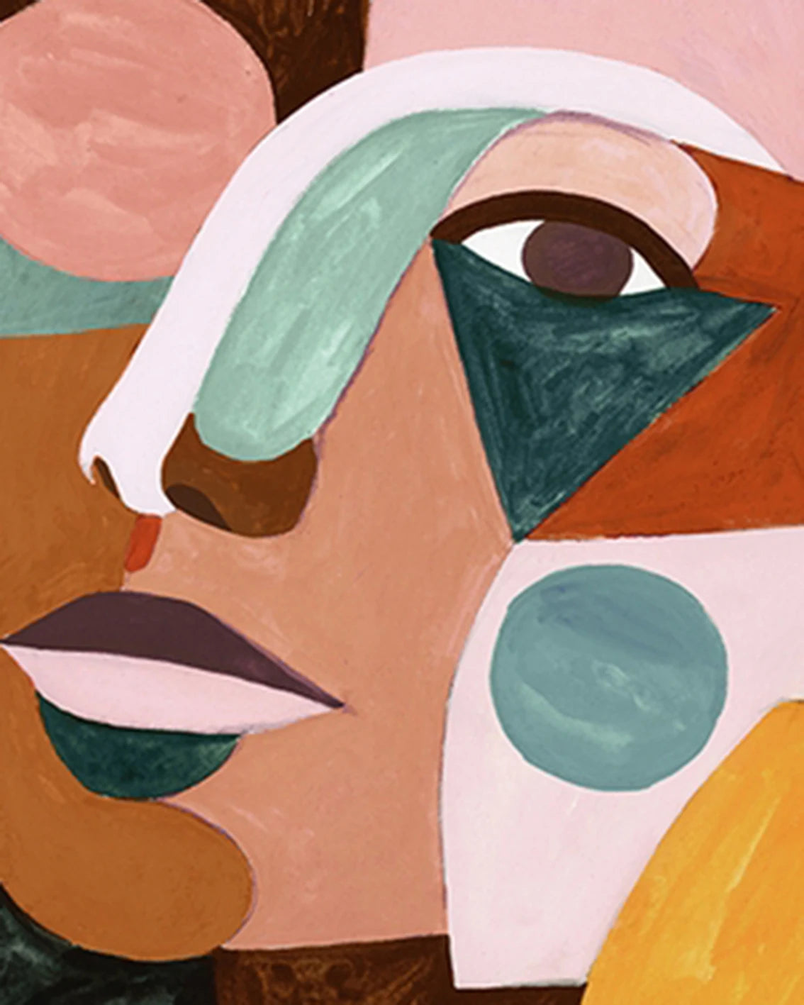 Abstract DIY paint by numbers for minimalist wall decor