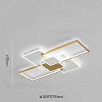 Modern square frame ceiling light with LED