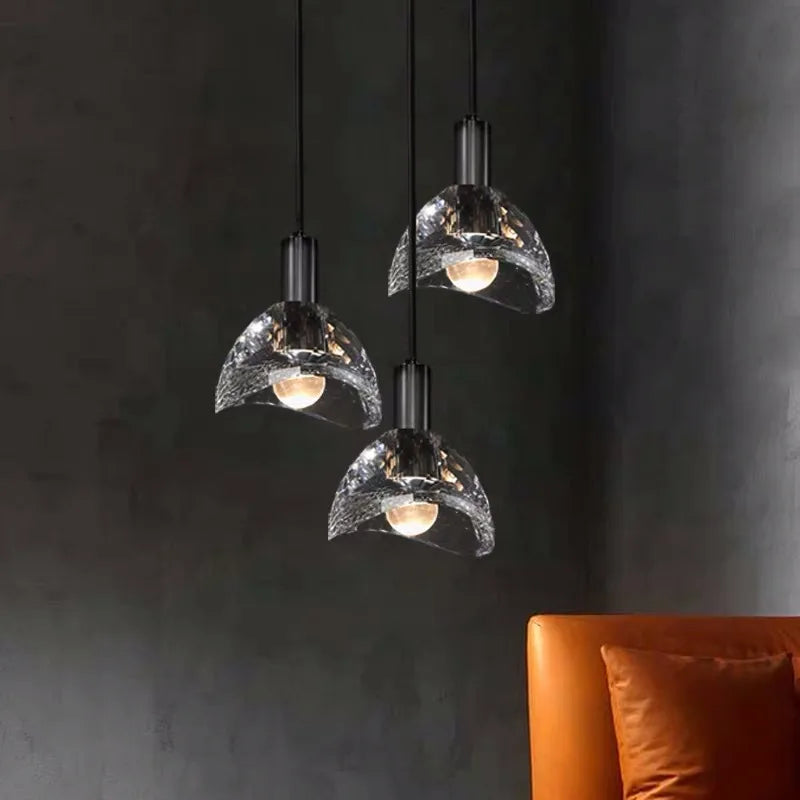Luxury postmodern K9 crystal LED pendant light