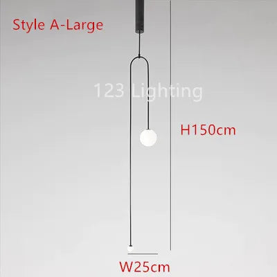 Modern black metal pendant light for contemporary interiors - vue 15 sur 14