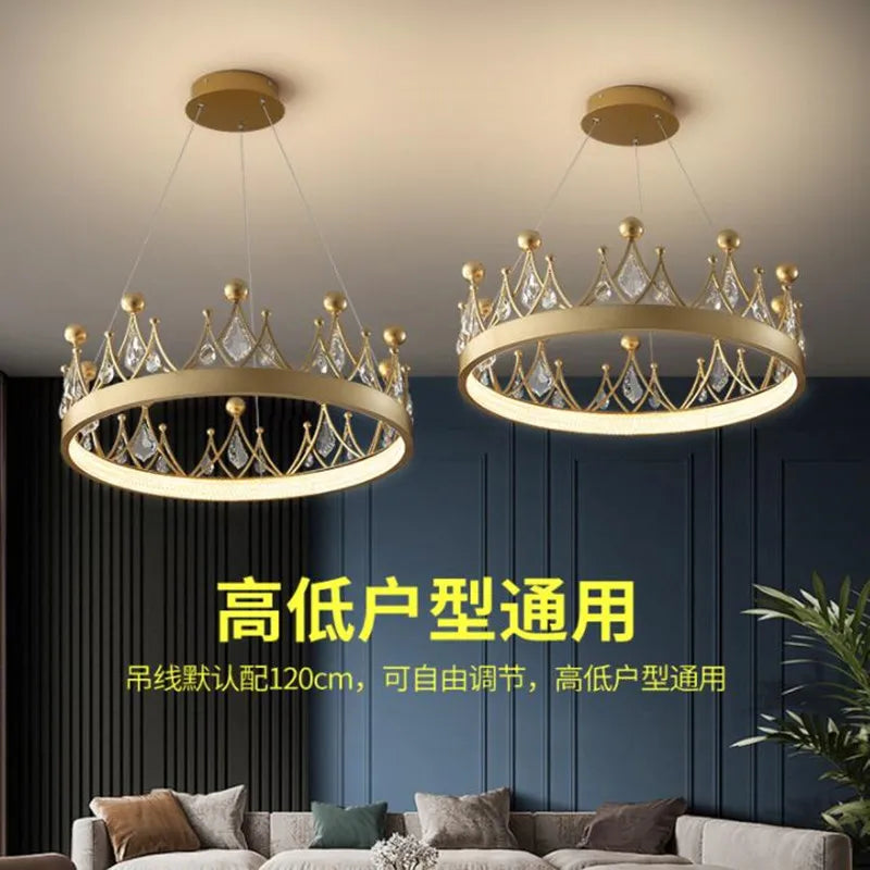 Modern nordic crystal chandelier for indoor lighting - vue 3 sur 10