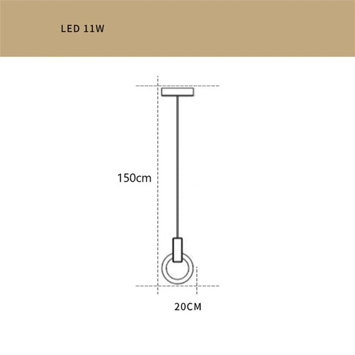 Loft style LED pendant chandelier for staircase - vue 16 sur 17