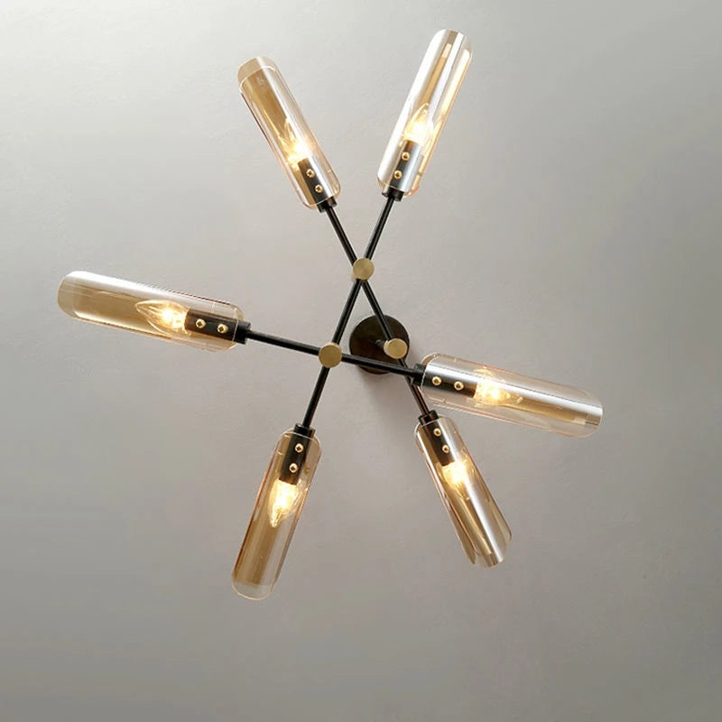 Nordic glass chandelier with creative design - vue 5 sur 12