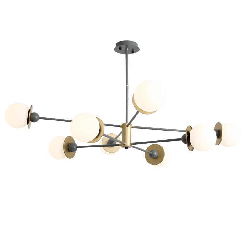 Modern glass ball chandelier for decorative indoor lighting - vue 6 sur 10