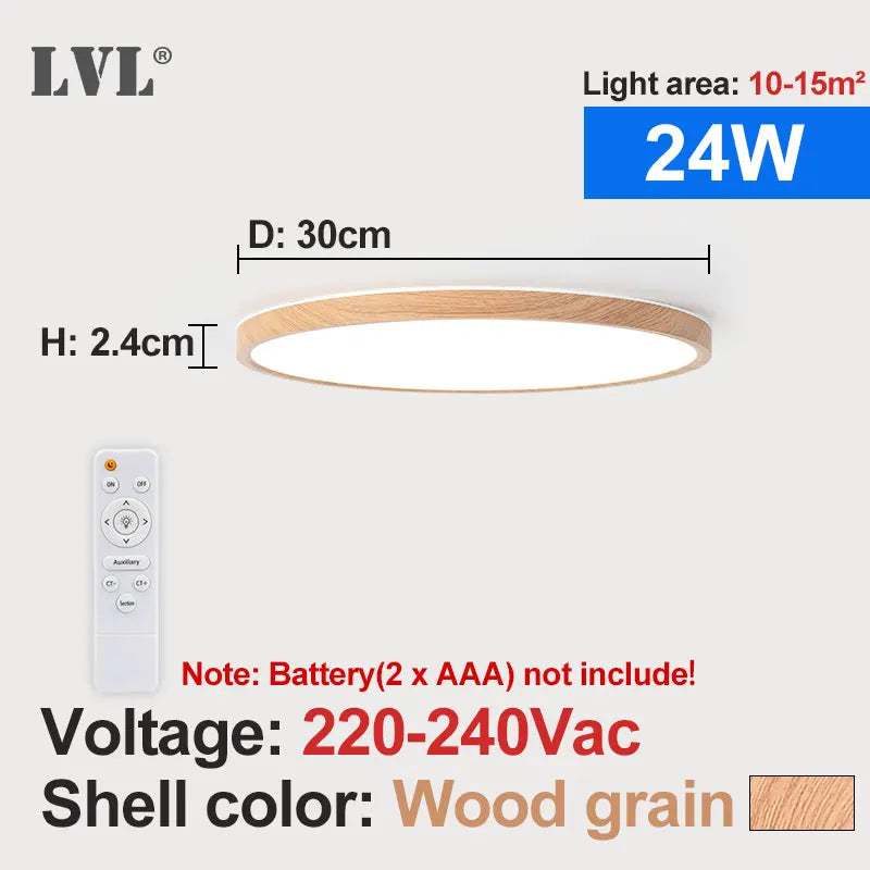 Modern dimmable led ceiling light with remote control - vue 12 sur 14