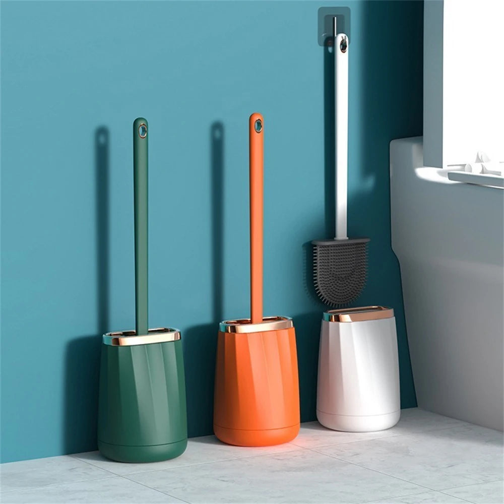 Lightweight and durable toilet brush set for bathroom - vue 1 sur 9