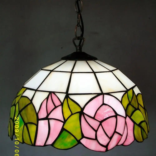Antique Tiffany chandelier for restaurant, café, bar and hallway - vue 15 sur 19