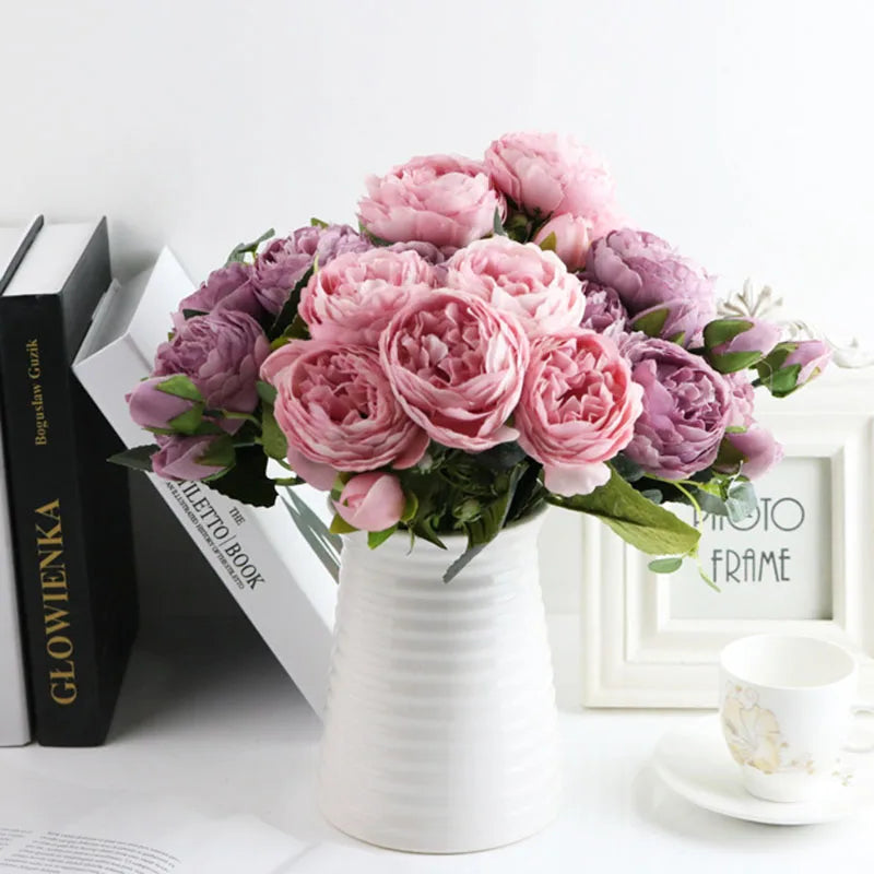 Artificial flower bouquet for garden and wedding decoration