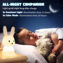 veilleuse lapin mignon en silicone usb pour enfants kawaii