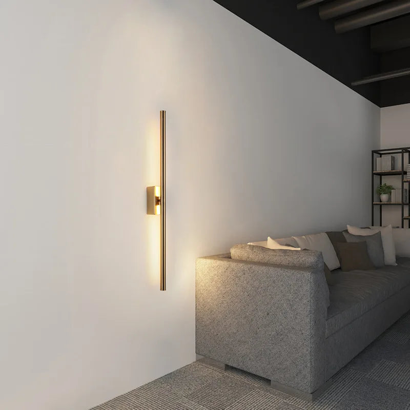 Minimalist long strip LED wall light