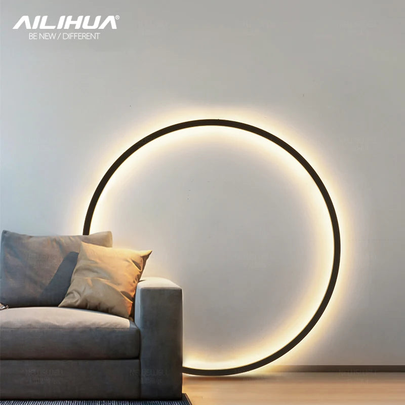 Minimalist wall light for living room background